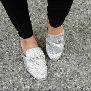 Brand new without tags, glitter ladies loafer